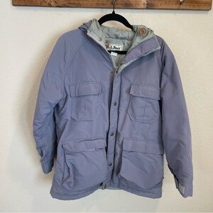 Vintage LL Bean Puffer Coat 80’s Women’s L Outdoor Hooded Outerwear Ski